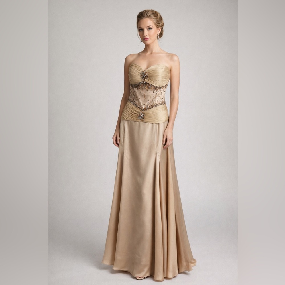 Vintage Alyce Designs  Evening Gown – Champagne Gold – 4